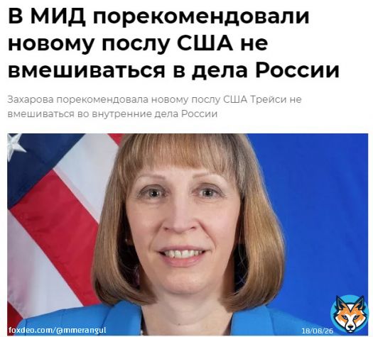 Никогда раньше такого не было  'Мы надеемся, что нынешний посол учтёт ошибки одного из своих предшественников, ныне уже патентованного русофоба Макфола&hellip;Вмешательство в наши внутренние дела под вывеской работы с гражданским обществом мгновенно превратило этого персонажа в изгоя.'