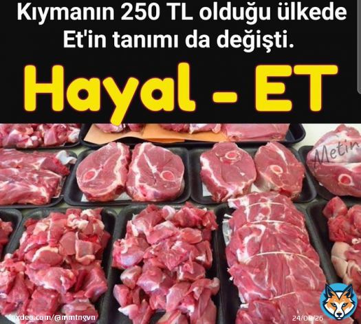 1 kilo Kıymanın 250 TL olduğu &uuml;lkede; Et'in tanımı bile değişti... HAYAL-ET  #EtFiyatları  #protestoediyorum  #NihatlaMuhabbet