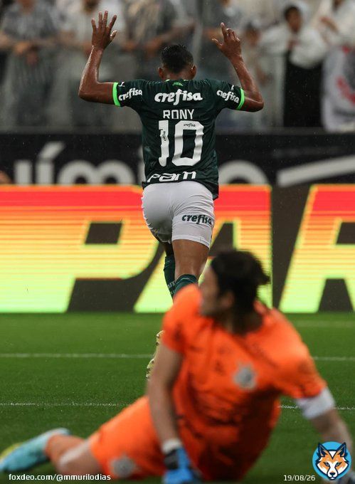 NA HIST&Oacute;RIA!   O gol da virada no Derby foi o 50&ordm; de Rony R&uacute;stico com a camisa do Palmeiras!  Ele alcan&ccedil;ou a marca em 169 jogos. Al&eacute;m disso, ele j&aacute; deu 18 assist&ecirc;ncias!  O camisa 10 empatou com DJALMINHA na 60&ordf; posi&ccedil;&atilde;o no ranking dos MAIORES ARTILHEIROS da hist&oacute;ria do clube!