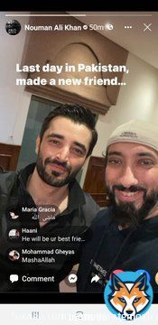 Nouman Ali Khan sharing selfies with joy, while standing with known deviant and Pakistani actor Hamza Ali Abbasi.  Hamza is a student and promoter of Javed Ahmed Ghamidi and his ideology. A progressive reformist sellout & hadith rejector who denies Dajjal & the 2nd coming of Isa