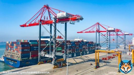 - محطه حاويات 'تحيا مصر' متعددة الأغراض بميناء #الإسكندرية تشهد استقبال السفينة 'CMA CGM THAMES' التابعة للخط الملاحى CMA CGM والمحملة  بعدد حوالي 10000 حاوية ،وذلك ضمن اعمال التشغيل التجريبى للمحطة يتبع
