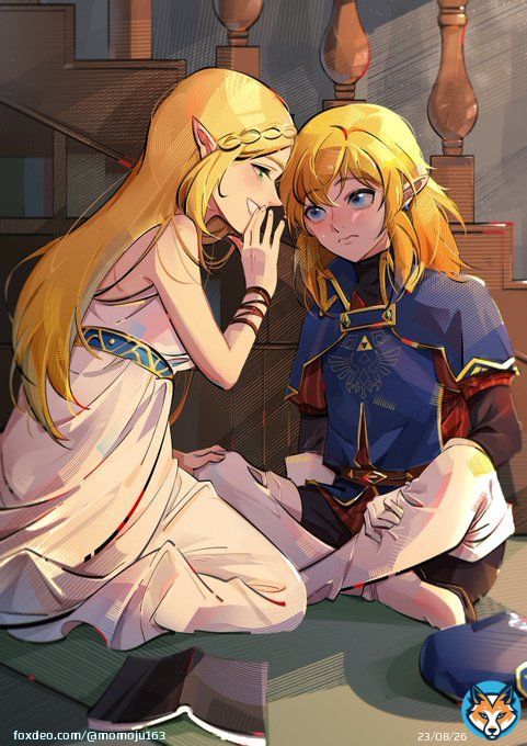 #botw #zelink #ゼルダの伝説  #リング  #ゼルダ姫 #リンゼル #illustration  &ldquo;&hellip;&hellip;&rdquo;