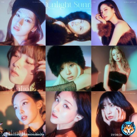 como destaca cada una a su manera y utilizan colores y tonalidades del cielo y la luna para el photo concept, es incre&iacute;ble todo  Moonlight: Sana, Mina, Dahyun Transici&oacute;n: Jeongyeon, Chaeyoung, Tzuyu Sunrise: Nayeon, Momo, Jihyo  CONCEPTPHOTO_D3 #MOONLIGHTSUNRISE #TWICE @JYPETWICE