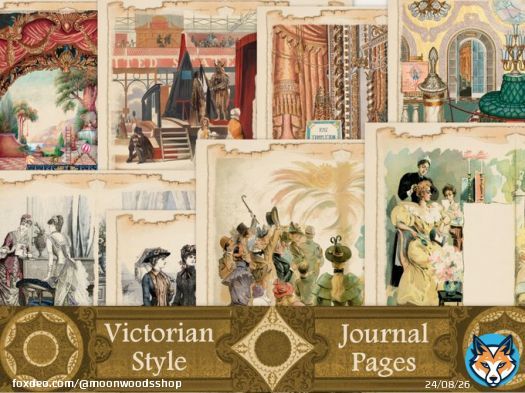 Victorian style junk journal pages, set of 10 printable papers. #MoonWoodsShop #etsyshop #digitalart #DigitalArtist #BuyIntoArt #rtArtBoost #AYearForArt #LoveArt #academia #victorian #journaling #journal