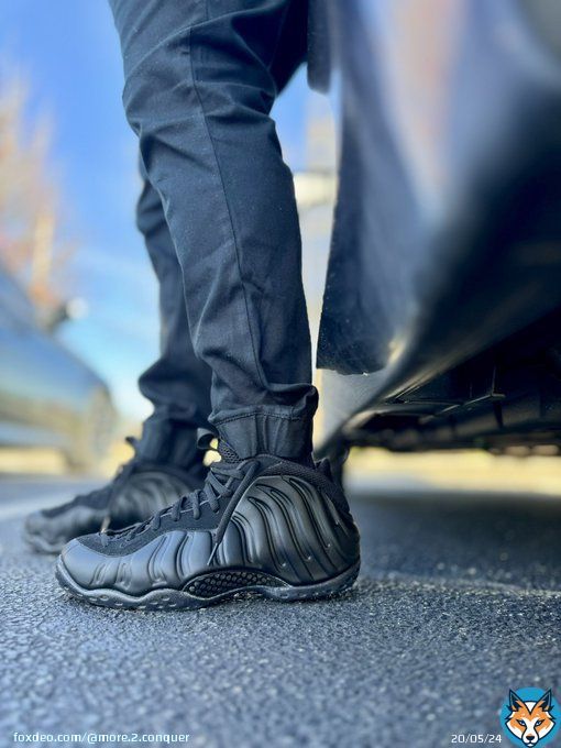 All black like a funeral, layered properly  still hits just right-Nike Penny Foamposite Anthracite 2023 #kotd #nike #penny #wearyoursneakers #enjoylife #lifestyle #snkrsliveheatingup #atmoscollectorsclub #saltnpeppabeardgang What yall rocking?