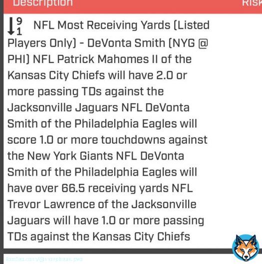 Devonta smith better get 6 more yards. Don&rsquo;t screw me now #SportsGambling #PrizePicks #nfl #NFLnaESPN #NFLTwitter #Eagles #Giants #sportscards