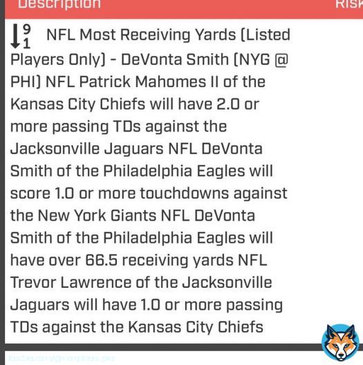 Devonta smith better get 6 more yards. Don&rsquo;t screw me now #SportsGambling #PrizePicks #nfl #NFLnaESPN #NFLTwitter #Eagles #Giants #sportscards