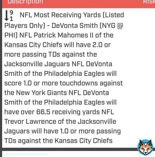Devonta smith better get 6 more yards. Don&rsquo;t screw me now #SportsGambling #PrizePicks #nfl #NFLnaESPN #NFLTwitter #Eagles #Giants #sportscards
