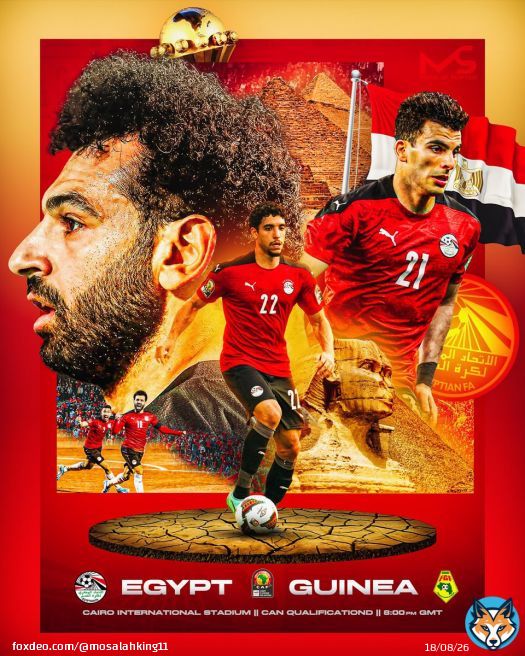 ITS MATCHDAY  \ud83c\udfc6 \ud83d\udd25  \ud83c\uddea\ud83c\uddecEGYPT  \ud83c\udd9a GUINEA \ud83c\uddec\ud83c\uddf3 #MoSalah #KEITA #Egypt #Guinea #مصر_غينيا