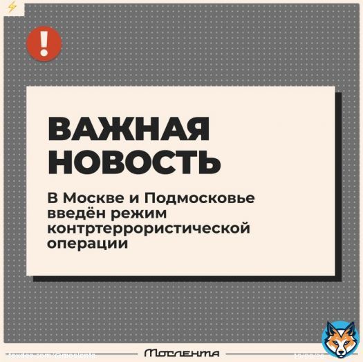 Для пресечения возможных терактов на территории Москвы и Московской области введен режим контртеррористической операции