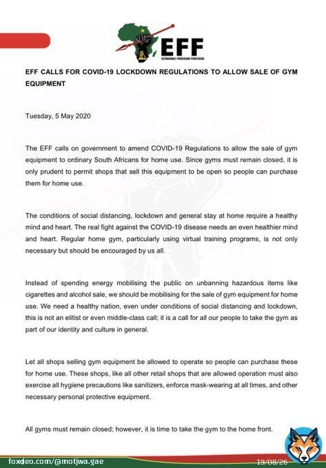 I have no words.  What is happening to this party is beyond tragic. Of all the problems faced by the majority as a result of the lockdown, this is what the party deems worthy of an officialstatement?Quote
