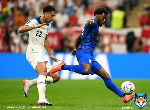 Yunus Musah won more total duels (3) and made more successful tackles (2) than any other player for USA or England inside the first 45 minutes.  Running the midfield. #USA #ENGUSA #Qatar2022