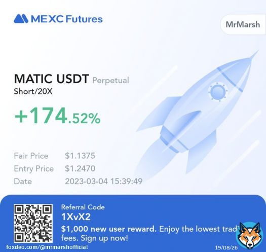 Time to take some profits on $MATIC   I took out 50% and let the rest ride. I also moved my SL to my entry. I still expect sub $1 soon.   Congrats to everyone that followed this call   #MATIC #Polygon #BTC #Bitcoin #ETH #Ethereum #Crypto #cryptocurrency #cryptotrading