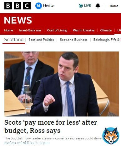 This is just so BBC Scotland. A meaningless statement and a nonsense claim.  Scots demonstrably do not pay more for less. Some Scots are paying less tax than their English counterparts and getting more. More folk come to Scotland from England than leave Scotland for England.