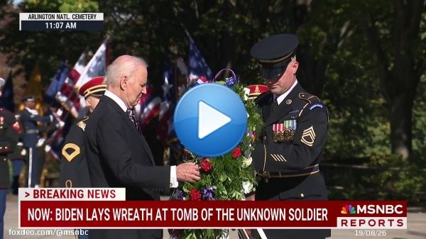 MOMENTS AGO: President Biden lays wreath at Arlington Cemetery with VP Harris for Veterans Day.