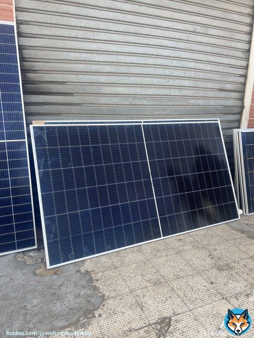 I have just bought a solar panel. Had to go to another town, on bikes. #Gaza