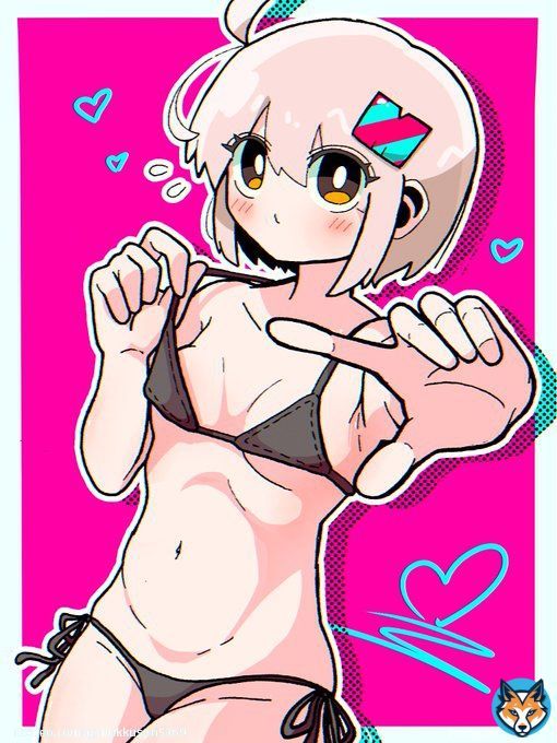 着てみた！ #illustration #マイクロビキニ  #うちのこマイクロビキニ部