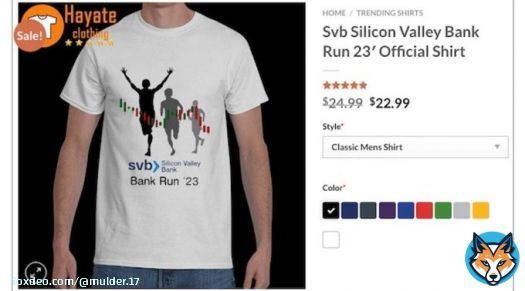 【「#シリコンバレー銀行 破綻メモリアル #Ｔシャツ」がアメリカの各社から発売中】
