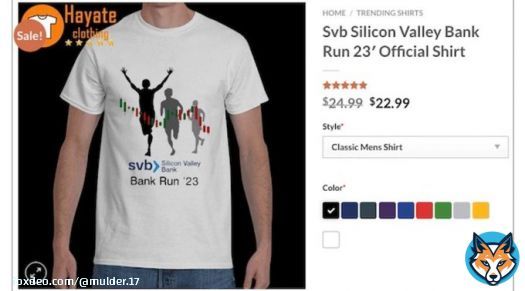 【「#シリコンバレー銀行 破綻メモリアル #Ｔシャツ」がアメリカの各社から発売中】