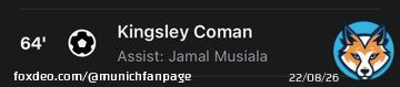 Another day, another assist/goal involvement for Jamal Musiala.   14 goals and 10 assists for Musiala this season already.