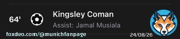 Another day, another assist/goal involvement for Jamal Musiala.   14 goals and 10 assists for Musiala this season already.