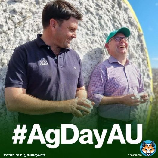 Happy Agriculture Day, Australia!  We have one of the most vibrant agricultural industries in the world &ndash; and I'm proud to represent it.  Today we thank all the farmers, farm workers & supply chain members for supplying our country with higgh quality food and fibre. #AgDayAU