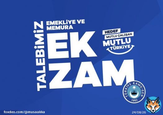 #EkZamŞartOldu  Kasım 2022&rsquo;de 4 kişilik aile i&ccedil;in asgari ge&ccedil;im haddi 18.595 TL oldu.  İnsanca yaşamak i&ccedil;in; Gelir kaybımızın telafisi amacıyla EK ZAM yapılmasını Refah payı verilmesini Enflasyon farkının aylık &ouml;denmesini Vergi diliminin %15&rsquo;te sabitlenmesini İSTİYORUZ