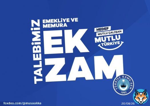 #EkZamŞartOldu  Kasım 2022&rsquo;de 4 kişilik aile i&ccedil;in asgari ge&ccedil;im haddi 18.595 TL oldu.  İnsanca yaşamak i&ccedil;in; Gelir kaybımızın telafisi amacıyla EK ZAM yapılmasını Refah payı verilmesini Enflasyon farkının aylık &ouml;denmesini Vergi diliminin %15&rsquo;te sabitlenmesini İSTİYORUZ