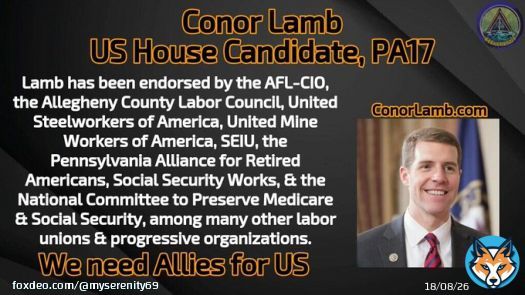 @ConorLambPA 1st priority: 'Get things moving again'  As a former Marine, Conor believes in ACTION.  He also believes in loyalty.  'I'll never forget that the only people I work for are right here at home'  #ConorLamb will work #ForThePeople of #PA17#PA17  #Ally4US #FlipTheHouse #GOTV