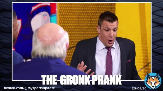 In Rob Gronkowski's first season on FOX, the crew tricked him into believing there was a #Cowboys TE named Rich Russo, who had two fingers missing.  Then they had to talk about it and Gronk just made up some stuff.   This prank is awesome