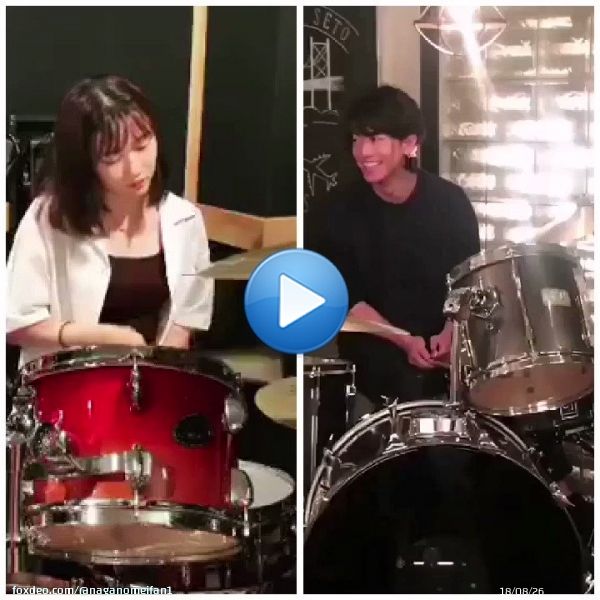 Ritsu & Suzume's drumming skills  \ud83e\udd41 \ud83c\udfb6  #佐藤健  #永野芽郁