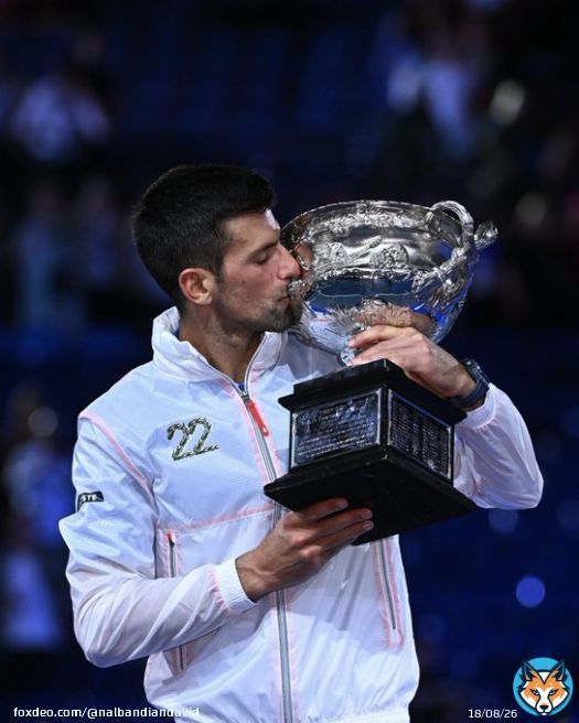 Felicitaciones, Novak! 22 grand slams y contando! ~~~~~~~ Congratulations, Novak! 22 grand slams and counting! @DjokerNole @AustralianOpen