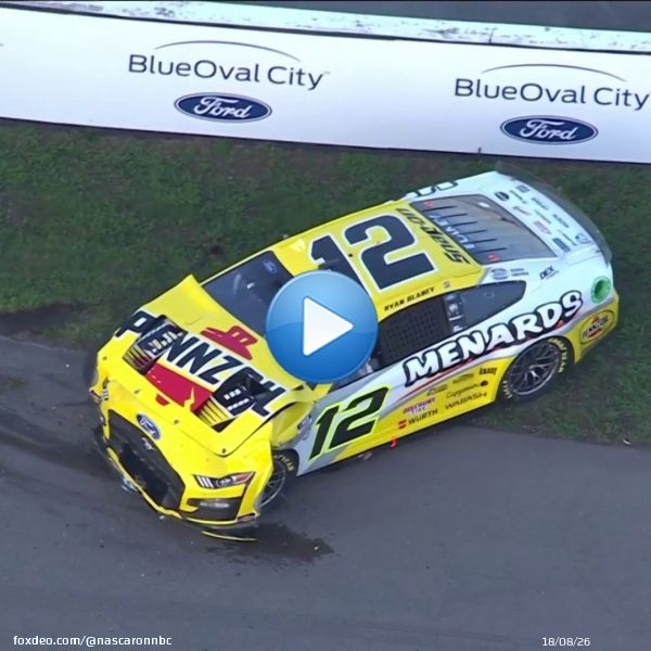 A hard hit for Ryan Blaney on the restart.  Take a look at what happened. #NASCAR   : @nbc