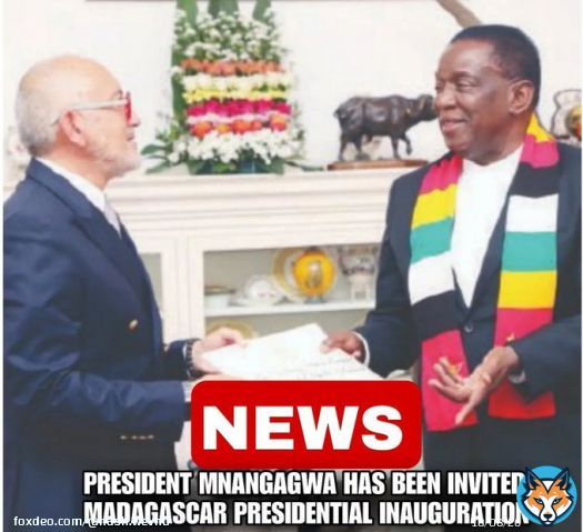 PRESIDENT @edmnangagwa has been invited to Madagascar&rsquo;s presidential inauguration The Indian Ocean island of Madagascar, which is coming from peaceful elections after taking a leaf from Zimbabwe, has invited President Mnangagwa to grace the inauguration of his counterpart