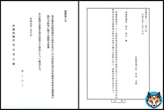 WBPC・Colabo問題：ガーシー議員の「令和四年度の若年被害女性等支援事業の執行方針等に関する質問主意書」答弁書：児童虐待・ＤＶ対策等総合支援事業   今日の浜田聡議員の弁明でガーシー議員は質問主意書など議員活動があると。有意な回答があります  ※小沢一郎はゼロです