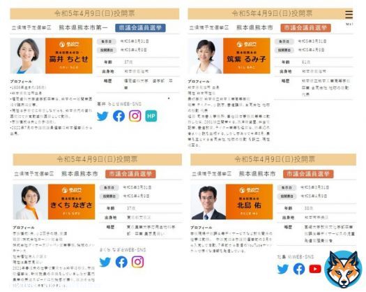 熊本県も選挙前半戦始まってます！#参政党 は #高井ちとせ さんをはじめ４人が選挙中！ 4月9日(日)投開票  【熊本県議会議員選挙】 熊本県熊本市第一　#高井ちとせ  【熊本市議会議員選挙】 #筑紫るみ子 #きくちなぎさ #北島佑 #北島ゆう  #熊本県議選 #熊本市議選 #くまもん #黒川温泉 #阿蘇