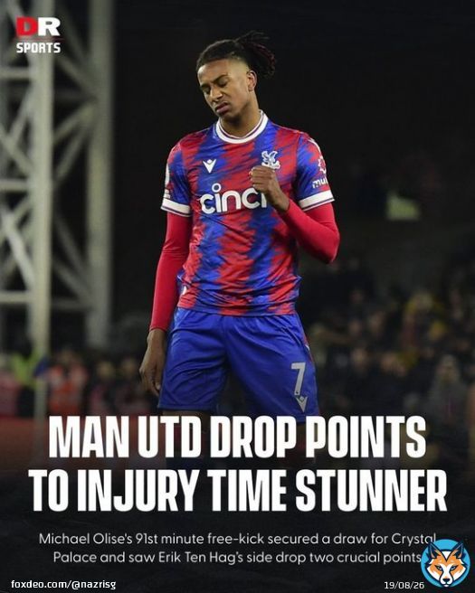 Don't know why #Olise didn't celebrate the goal (especially since it's a worldie)...is he a #ManUtd fan or something hehe #CRYMUN