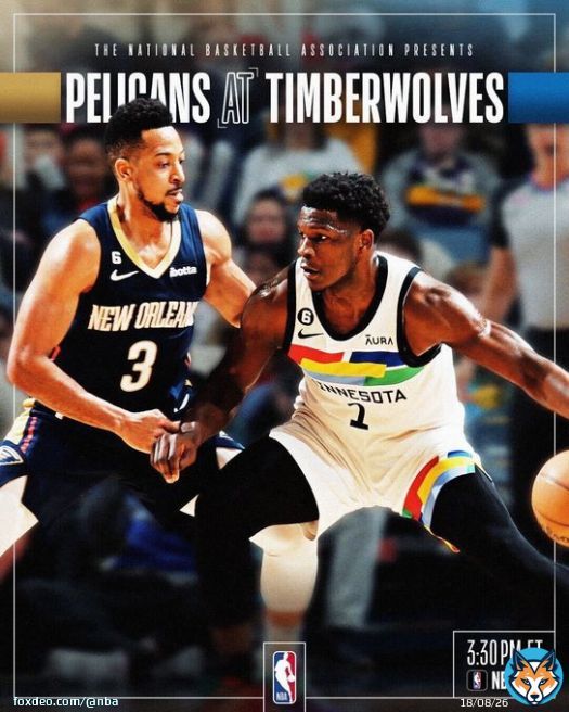 A final day showdown with seeding on the line.  Lock in.  : Pelicans-Timberwolves : 3:30pm/et on the NBA App