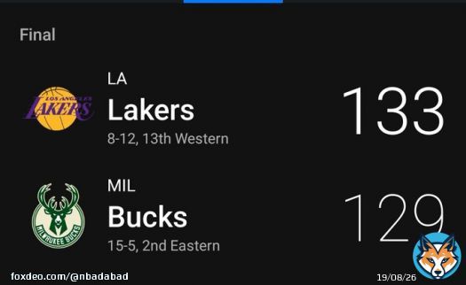 O LOS ANGELES LAKERS VENCE O MILWAUKEE BUCKS