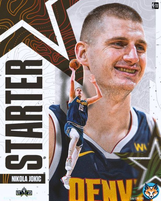 The Joker&rsquo;s fifth appearance    Nikola Jokić is a #NBAAllStar starter!