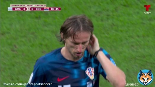 Luka Modric comes off for Croatia.   #FIFAWorldCup