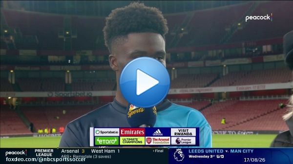'@Arsenal star @BukayoSaka87 joins the show to discuss Arsenal's massive second half and what it's like to play under Mikel Arteta.   : @peacock  #MyPLMorning | #AFC