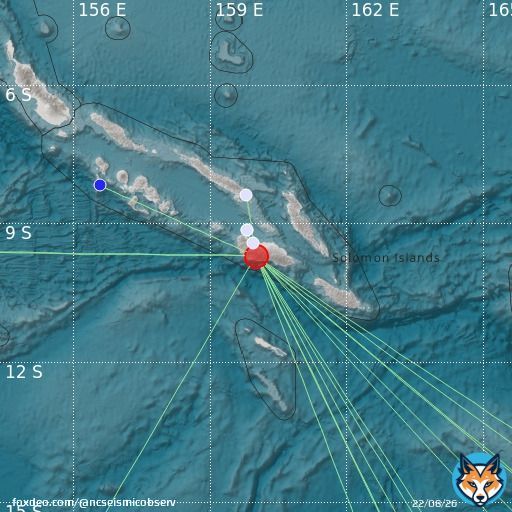 ird2022xfdpgh Solomon Islands mb 5.9 2022/11/25 13:46:56 - Event has not yet been reviewed by a seismologist. For subsequent updates and details, please see  #earthquake #s&eacute;isme #terremoto #지진 #地震