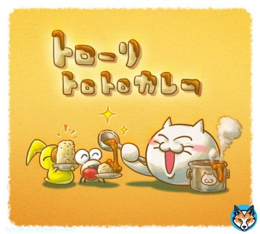 1月22日は #カレーライスの日 #カレーの日  は～い、トロットロのカレーたくさん召し上がれにゃ～ #ねこもっちー #ゆるいイラスト #ゆるい絵 #ゆるキャラ #イラスト #今日は何の日 #cuteart