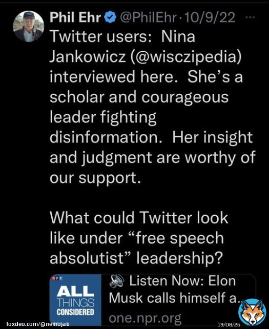 @slocumfortexas @johnsonthought1 @RAlexAndradeFL  @AshleyAlvarezFL this thinks Nina Jankowicz is a courageous leader fighting disinformation  vet the speakers, bad faith actor