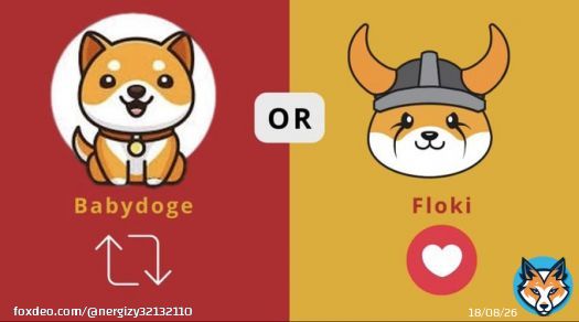 What do you prefer, #BABYDOGE or #Floki  ??   #Binance #bitcoin #BABYDOGE #BabyDogeArmy #BabyDogeSwap #BabyDogeCoin #FlokiVikings #FlokiFi