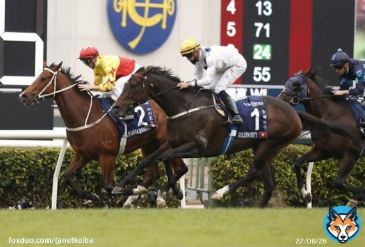 【#香港マイル】 2着ゴールデンシックスティは上がり3F34秒21。ラスト400-200m地点は10秒99と唯一10秒台を記録しました。(カリフォルニアスパングルは上がり34秒58)  日本馬2頭は痛恨の出遅れ。ダノンスコーピオンは6着、シュネルマイスターは最下位9着でした。サリオス含めどうか無事の帰国を。