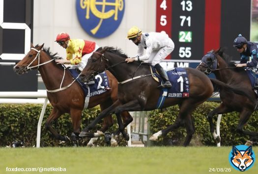 【#香港マイル】 2着ゴールデンシックスティは上がり3F34秒21。ラスト400-200m地点は10秒99と唯一10秒台を記録しました。(カリフォルニアスパングルは上がり34秒58)  日本馬2頭は痛恨の出遅れ。ダノンスコーピオンは6着、シュネルマイスターは最下位9着でした。サリオス含めどうか無事の帰国を。