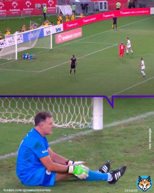 PARED&Atilde;O! Carlos Germano pegou um p&ecirc;nalti do Zico no jogo das estrelas.