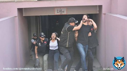 The Turkish terrorist state has simply imprisoned the co-chairs of the HDP in Izmir without any evidence or crime. This is the last picture of them protesting against this terror.